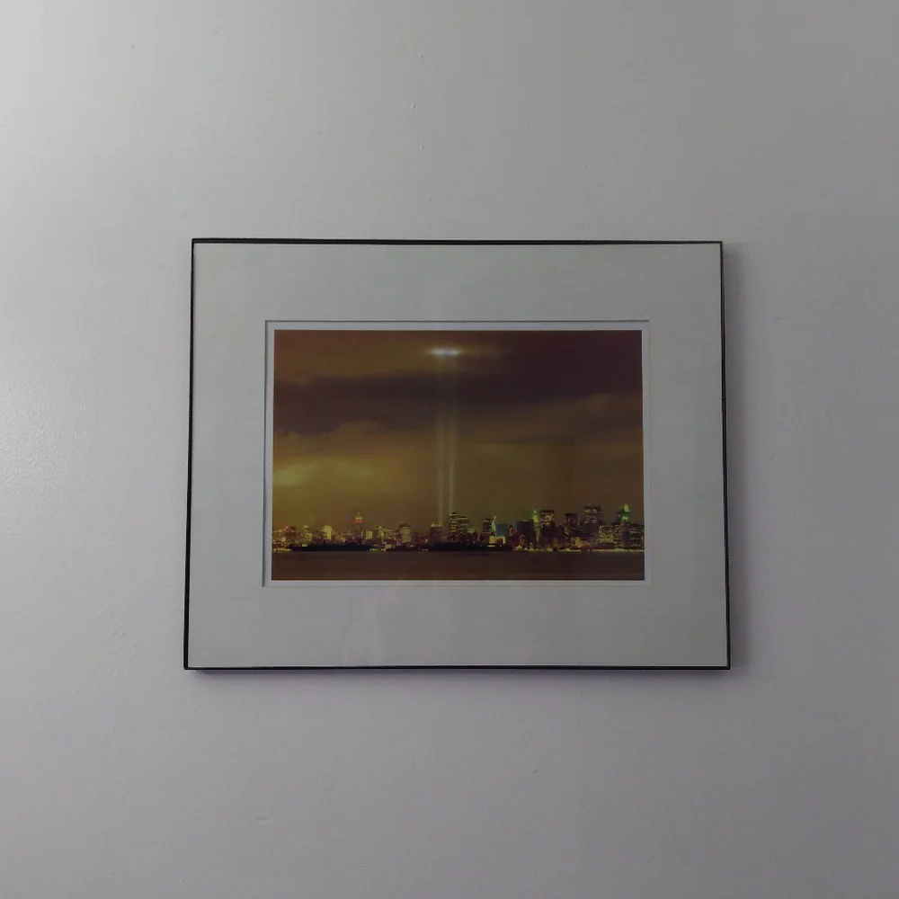 SOLD-3/$10 ⭐ NYC New York City 9/11 Memorial We Will Never Forget Framed Picture - Picture 9 of 12
